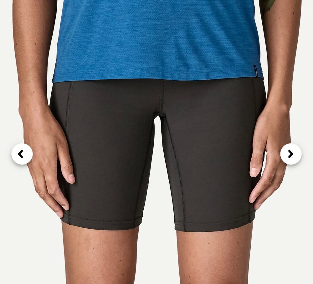 Patagonia Women’s Maipo 8” Shorts Black Size Large High Rise Pockets EUC
